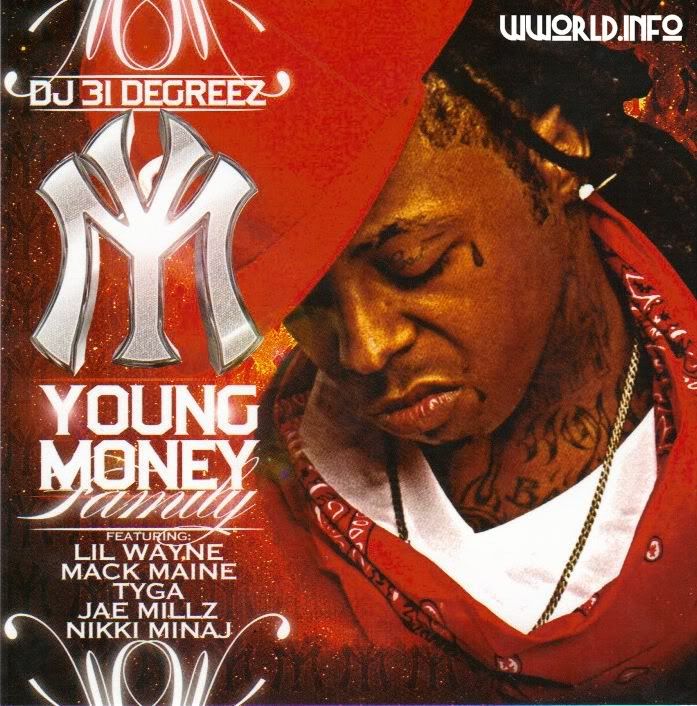 red young money logo. lil wayne in red