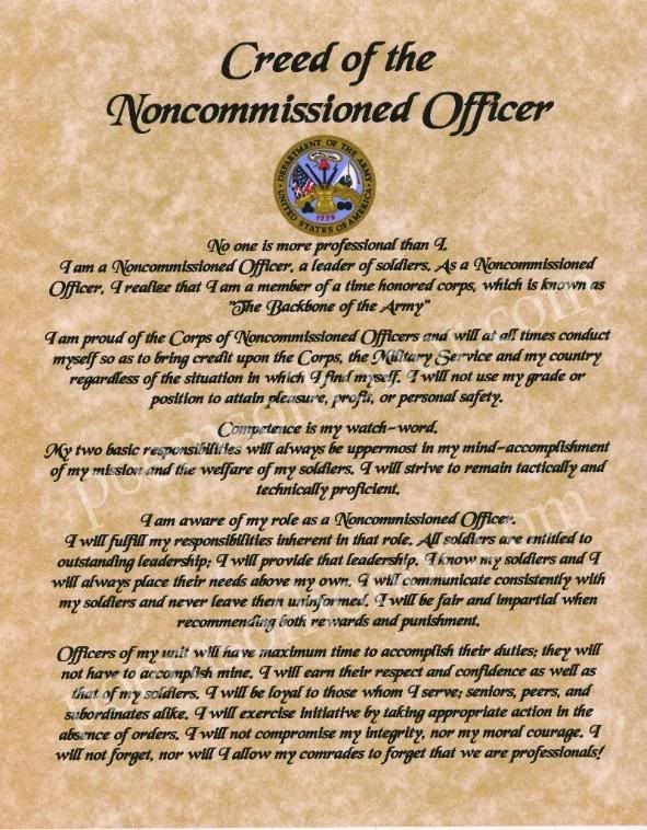 Noncommissioned Officer Creed