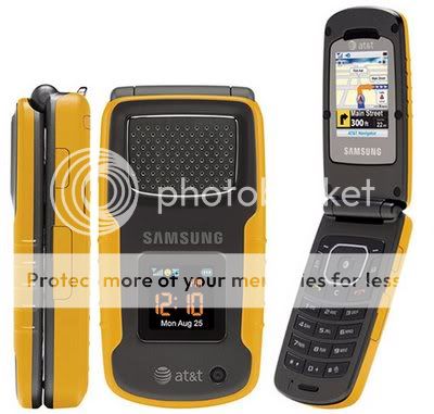 NEW SAMSUNG SGH A837 Rugby 3G Phone AT&T GPS GSM Yellow  