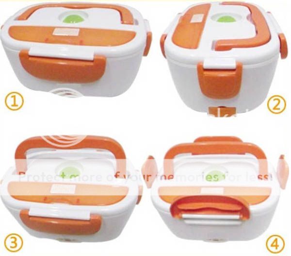 Portable Fashion Electric Heating Lunch Box Rice Dinner Bucket with